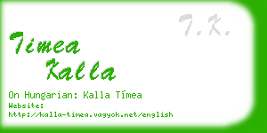 timea kalla business card